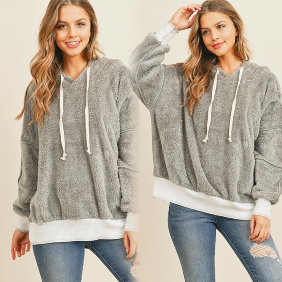 Teddy Sherpa oversized sweatshirt - Picture 3 of 10